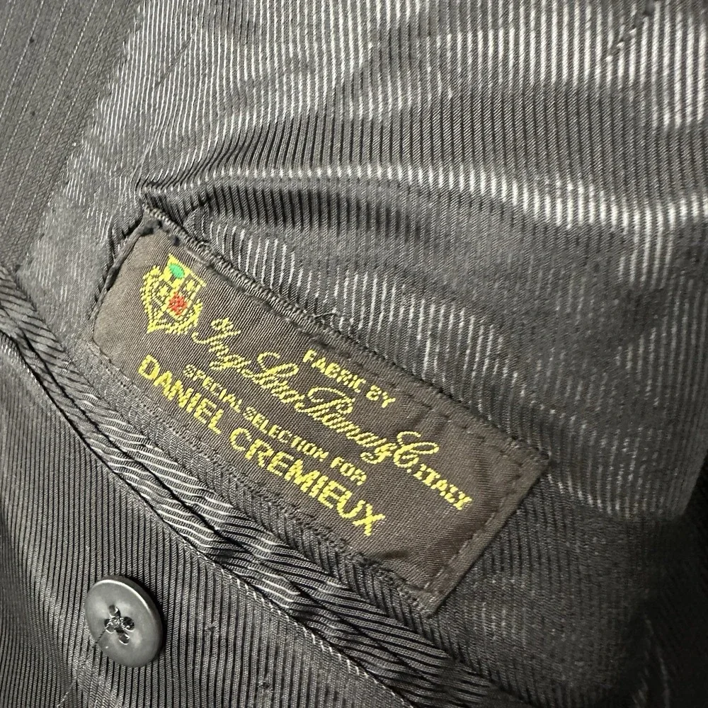Daniel Cremieux Men's Blazer Loro Piana Italy Black 40R‎ Wool